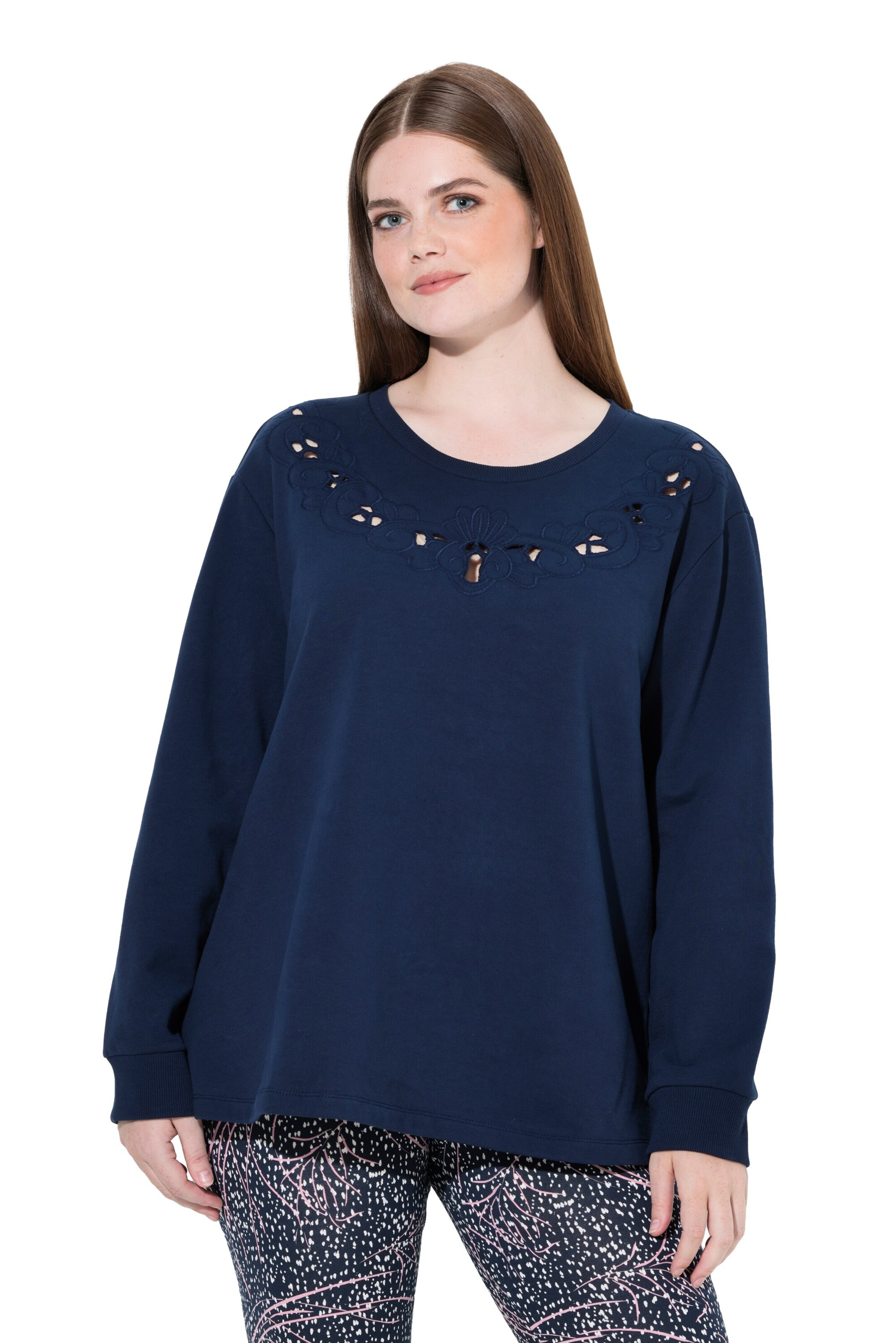 Ulla Popken Sweatshirt in Blue: front