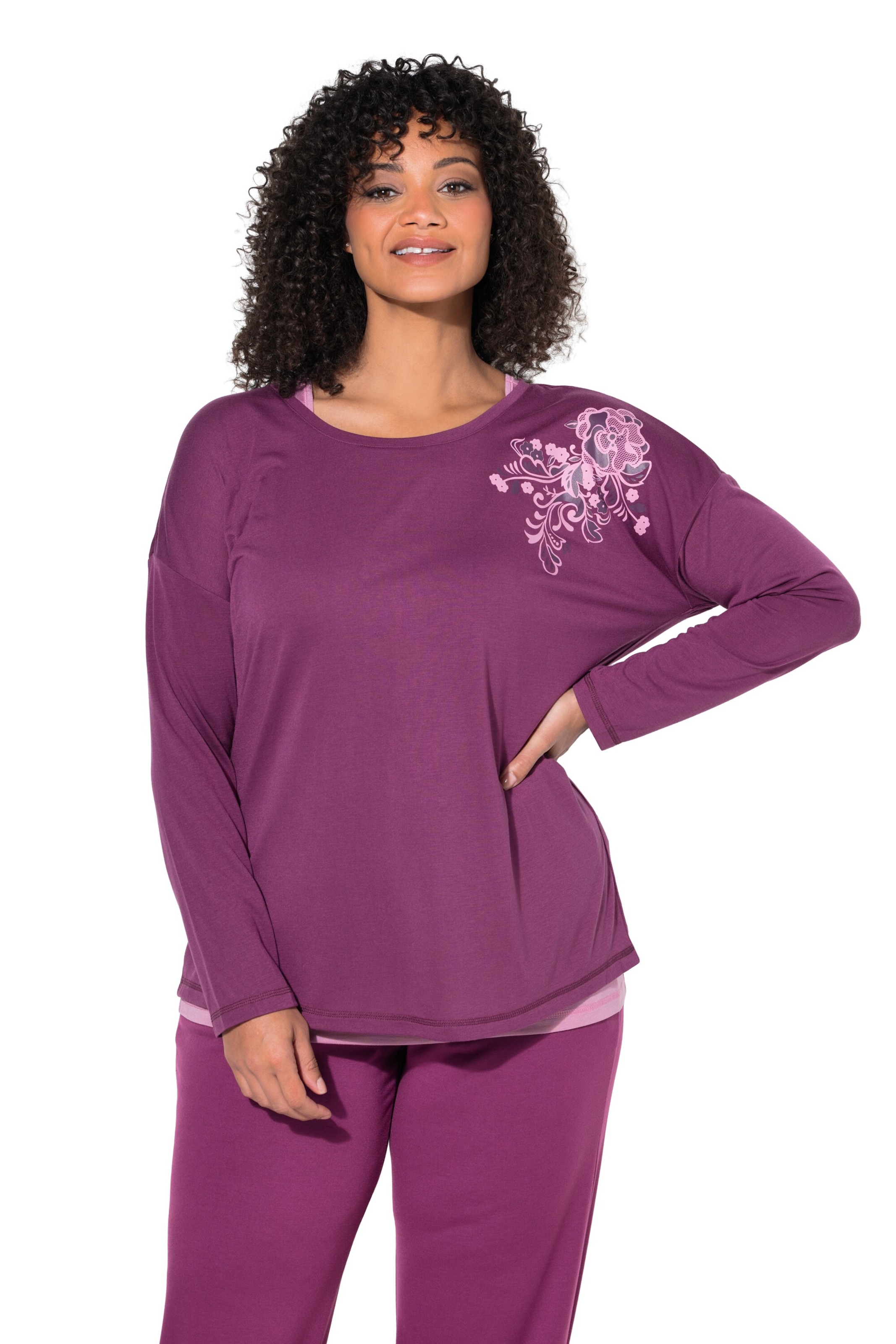 Ulla Popken Shirt in Lila: Vorderseite