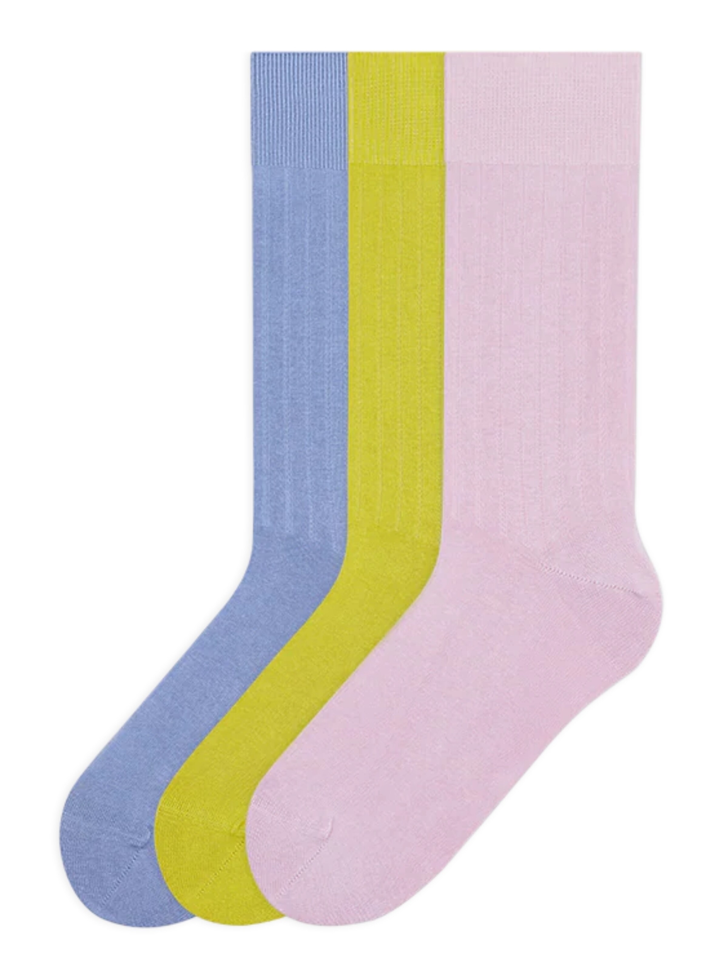 Von Jungfeld Socken 'Rosa / Cyberlime / Taubenblau'‌ in Pink: Vorderseite