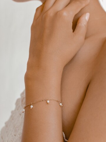 Hey Happiness Armband 'Cinque Pearl' in Goud