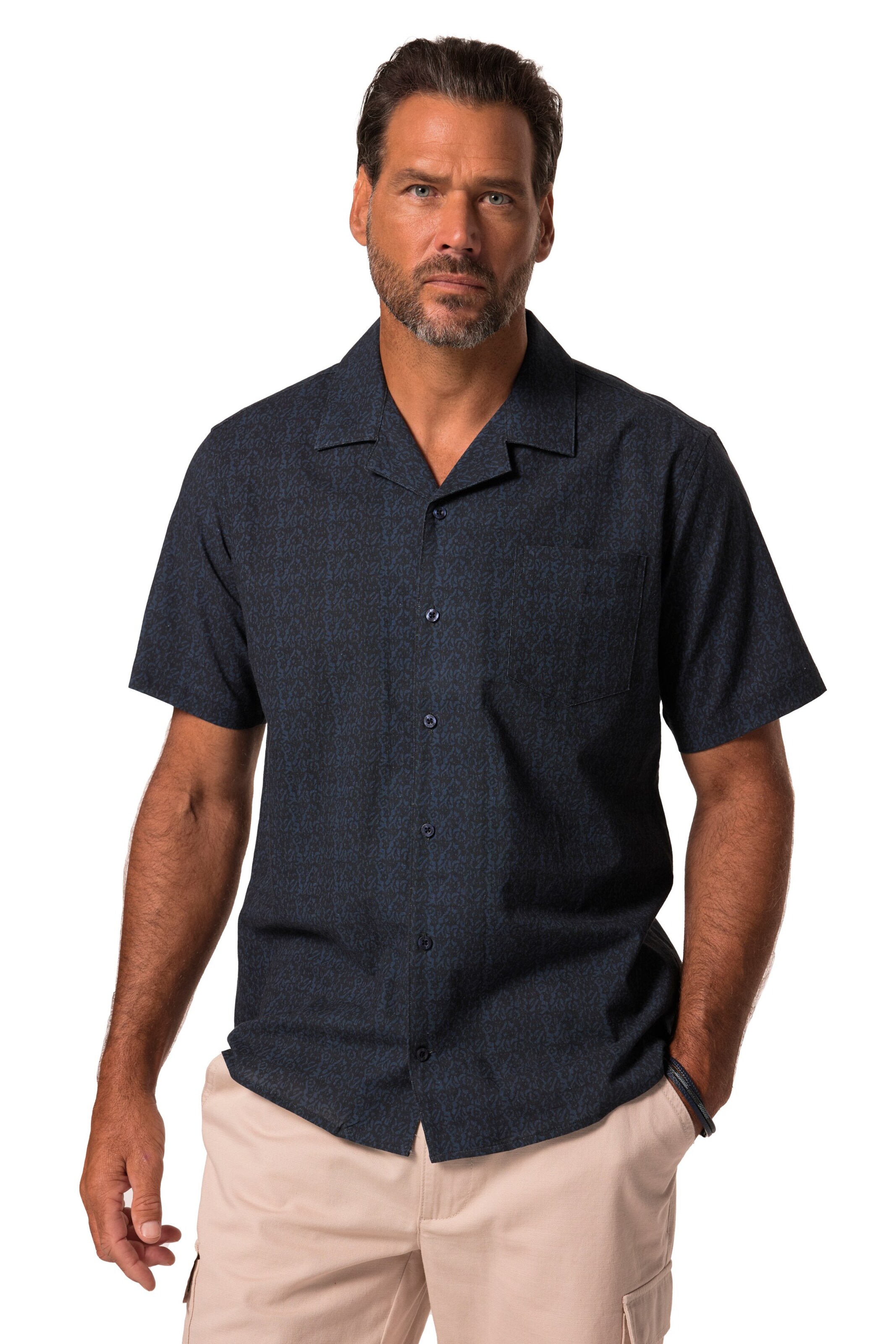 JP1880 Regular Fit Hemd in Blau: Vorderseite