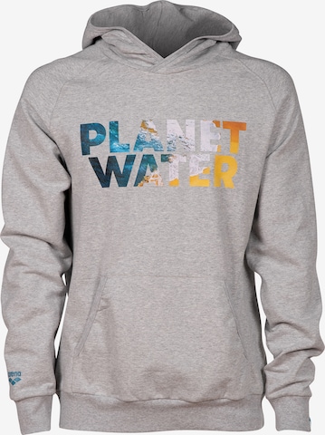 ARENA Athletic Sweatshirt 'PLANET WATER' in Grey: front