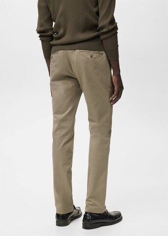 MANGO MAN Slim fit Chino Pants 'Barna' in Beige