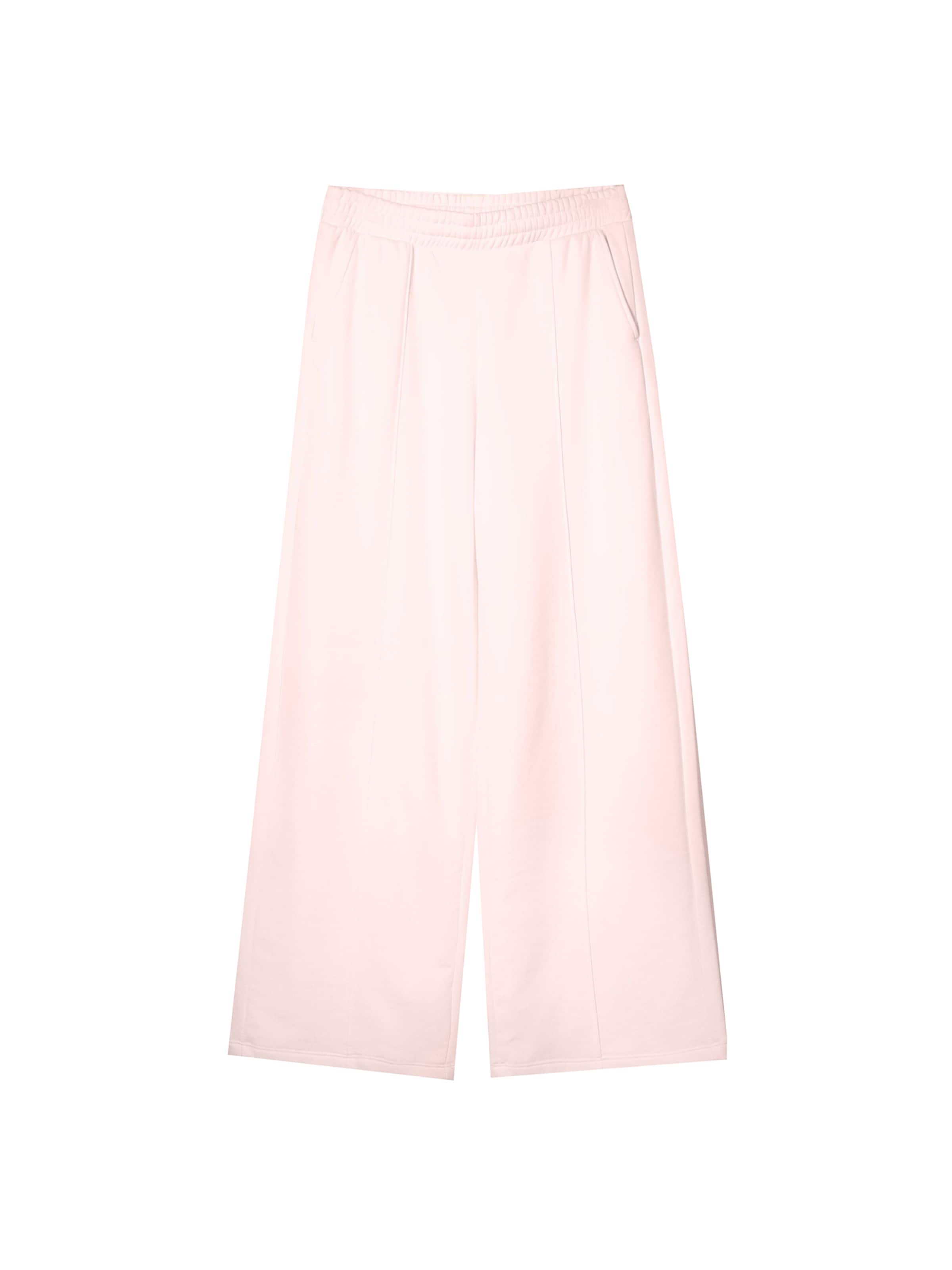 Wide leg Pantaloni de la Bershka pe roz: față
