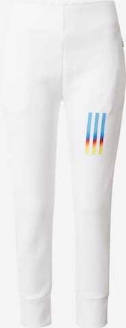 ADIDAS PERFORMANCE Workout Pants 'Mission Victory' in White: front