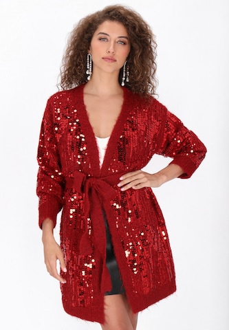 faina - Cárdigan en rojo: frente