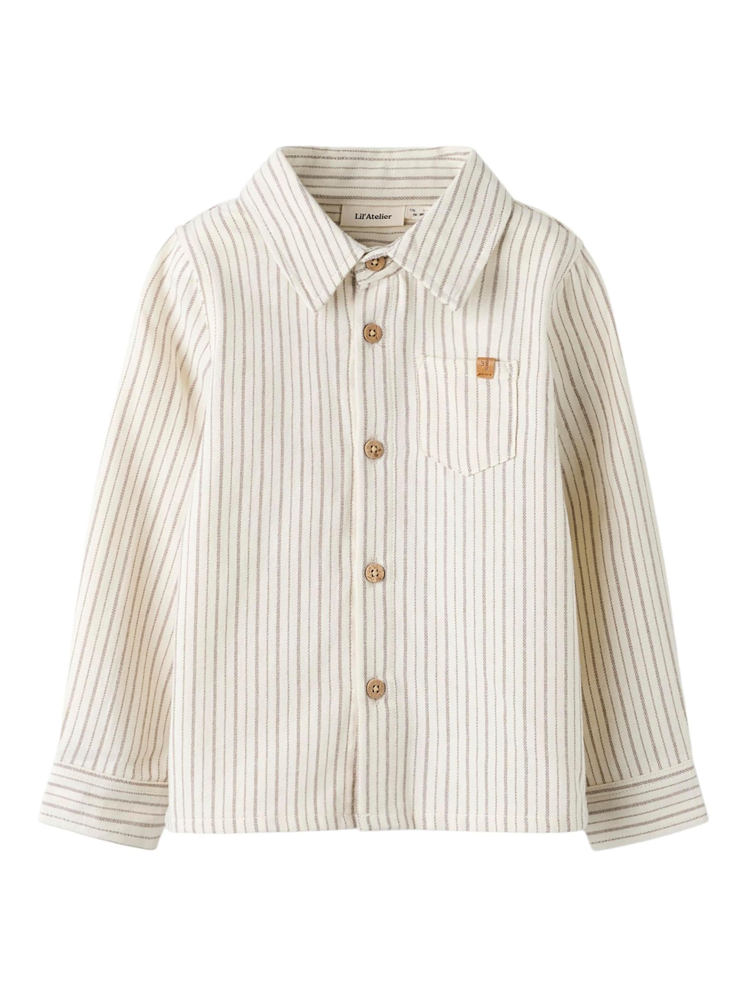 Lil'Atelier - Ajuste confortable Camisa en blanco: frente