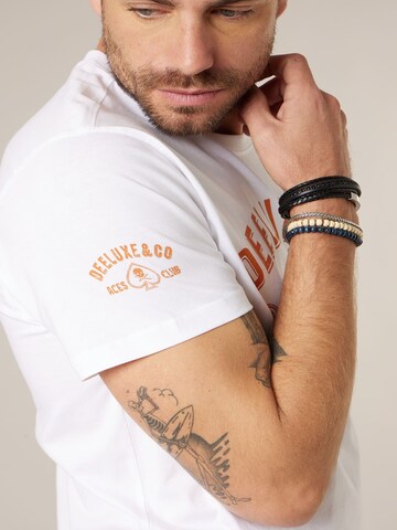 T-Shirt ' MOTOCLUB ' Deeluxe en blanc