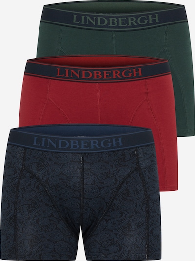 Lindbergh Boksershorts i marine / mørkegrønn / rød, Produktvisning