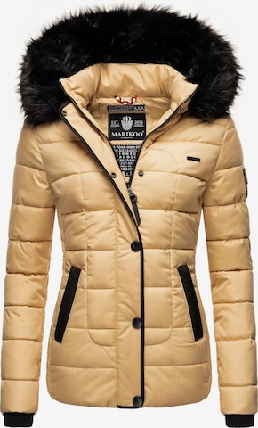 MARIKOO Зимняя куртка 'Unique' в Бежевый: спереди