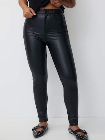 UNICORN Regular Tuinbroek 'UNICORN Women's leather trousers beige black xxs xs s m l xl xxl xxxl' in Zwart: voorkant