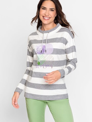 Sweat-shirt Olsen en gris : devant