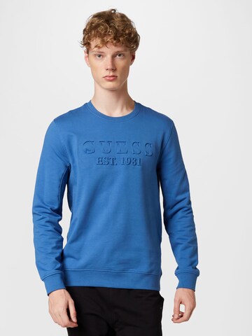 GUESS Sweatshirt 'BEAU' in Blue: front