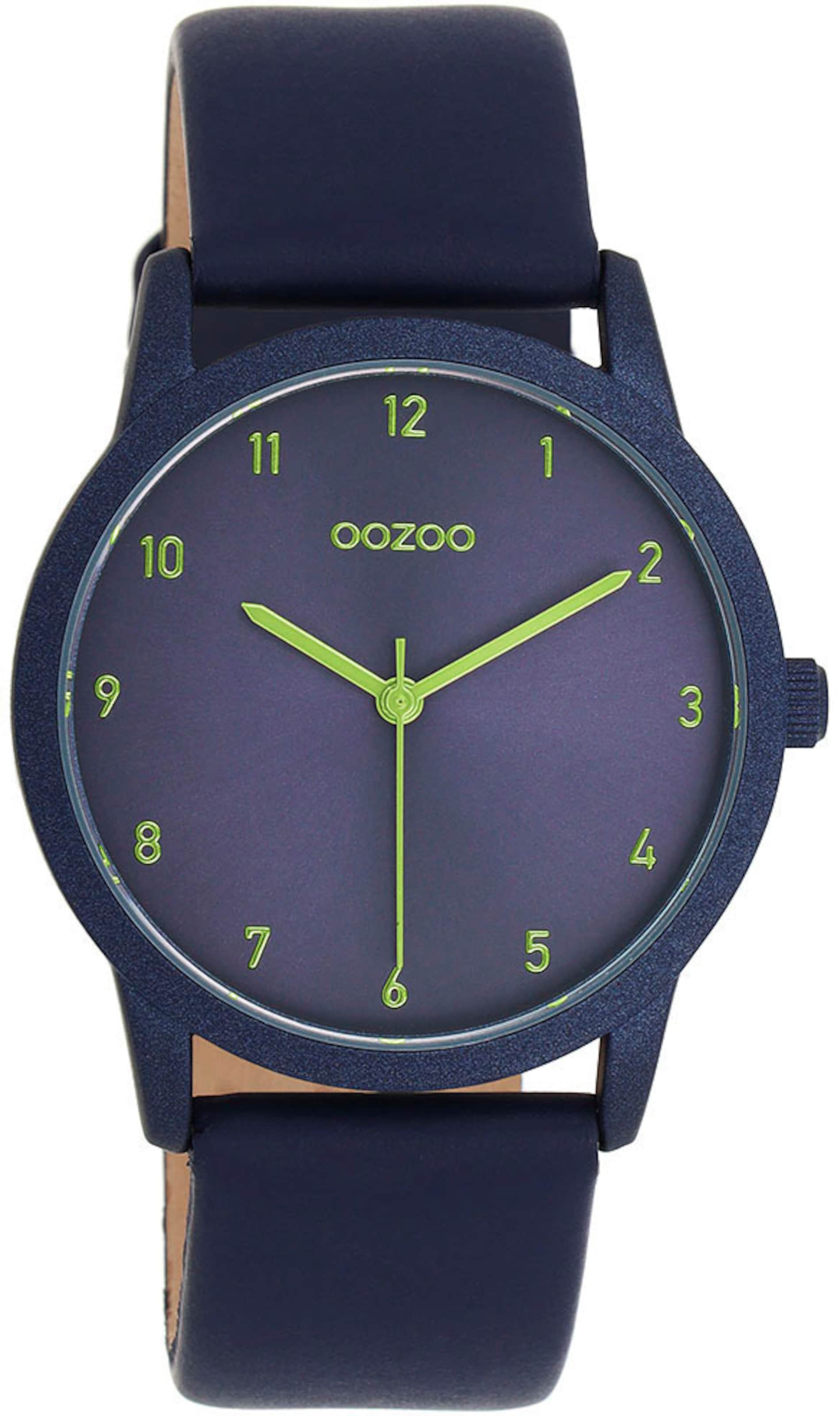 OOZOO Analoguhr in Schwarz: Vorderseite