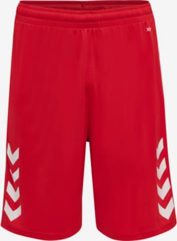 Hummel Regular Workout Pants in Red: front