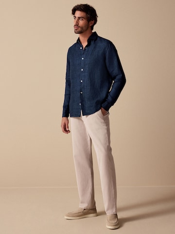 Next Regular fit Button Up Shirt in Blue