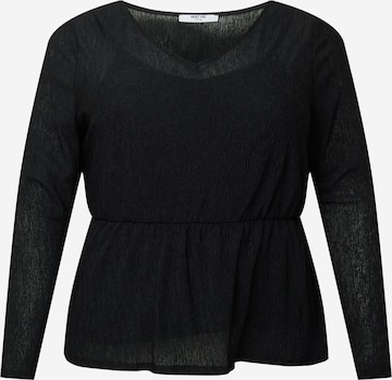 ABOUT YOU Curvy Shirt 'Hilka' in Zwart: voorkant