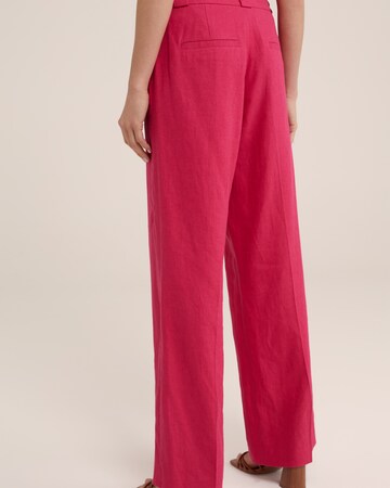 WE Fashion - Pierna ancha Pantalón de pinzas en rosa