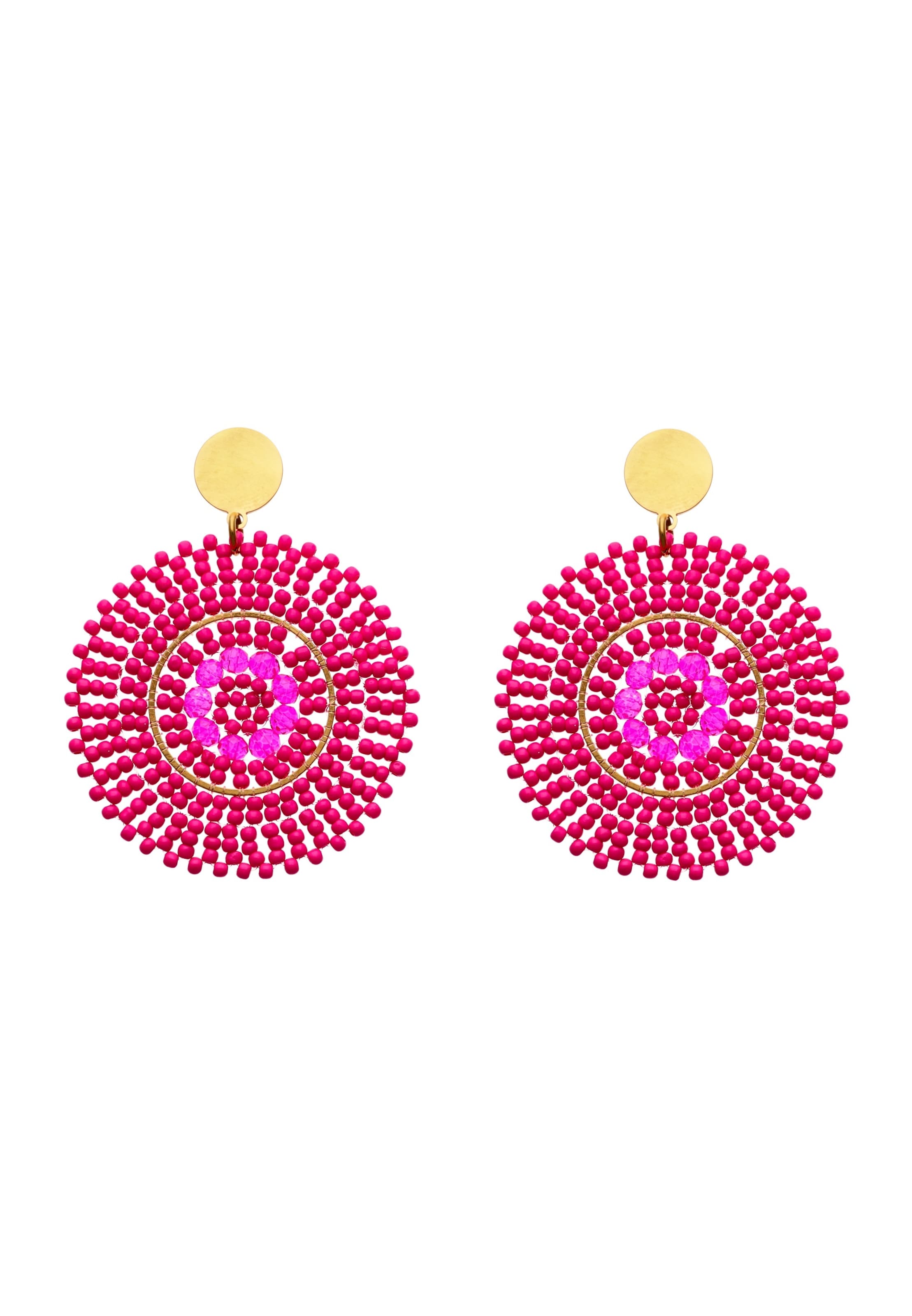 IZIA - Pendientes en rosa: frente