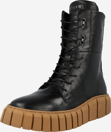 MJUS - Botines con cordones 'BASCOLOR' en negro: frente