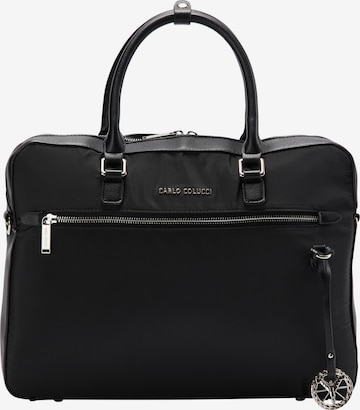 Carlo Colucci Laptop Bag 'Costalbano' in Black: front