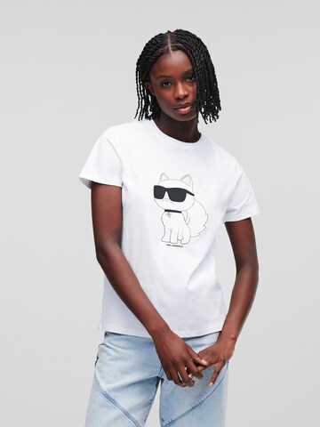 T-shirt 'Ikonik 2.0' Karl Lagerfeld en blanc : devant