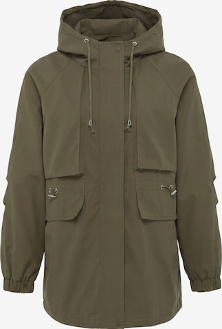 Parka mi-saison Usha en vert : devant