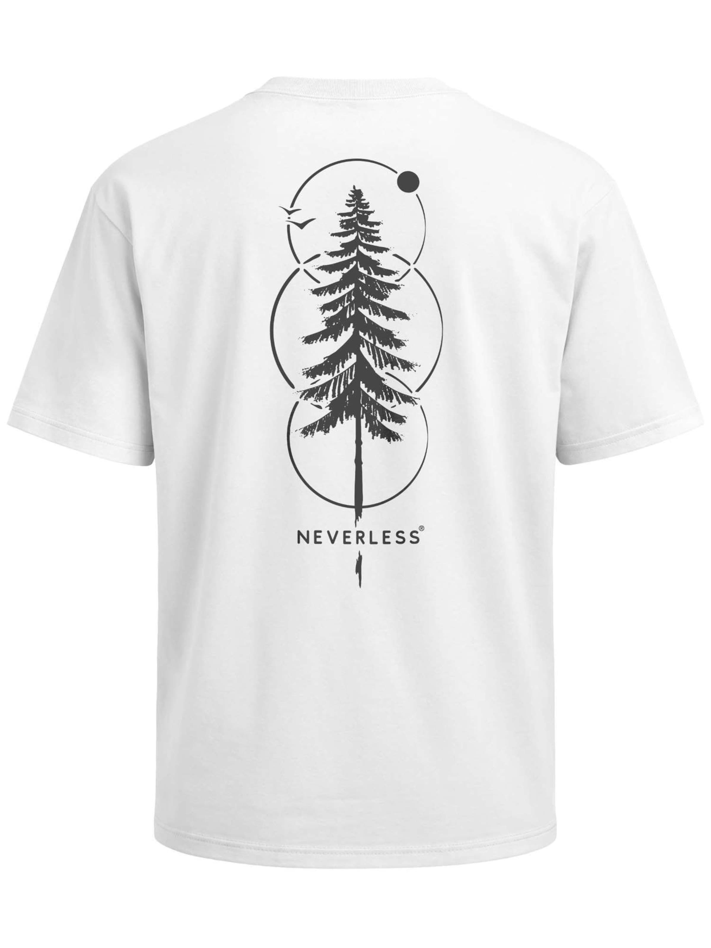 Neverless Shirt 'Outdoor Baum' in White