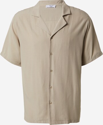 Coupe regular Chemise 'Lars' DAN FOX APPAREL en gris : devant