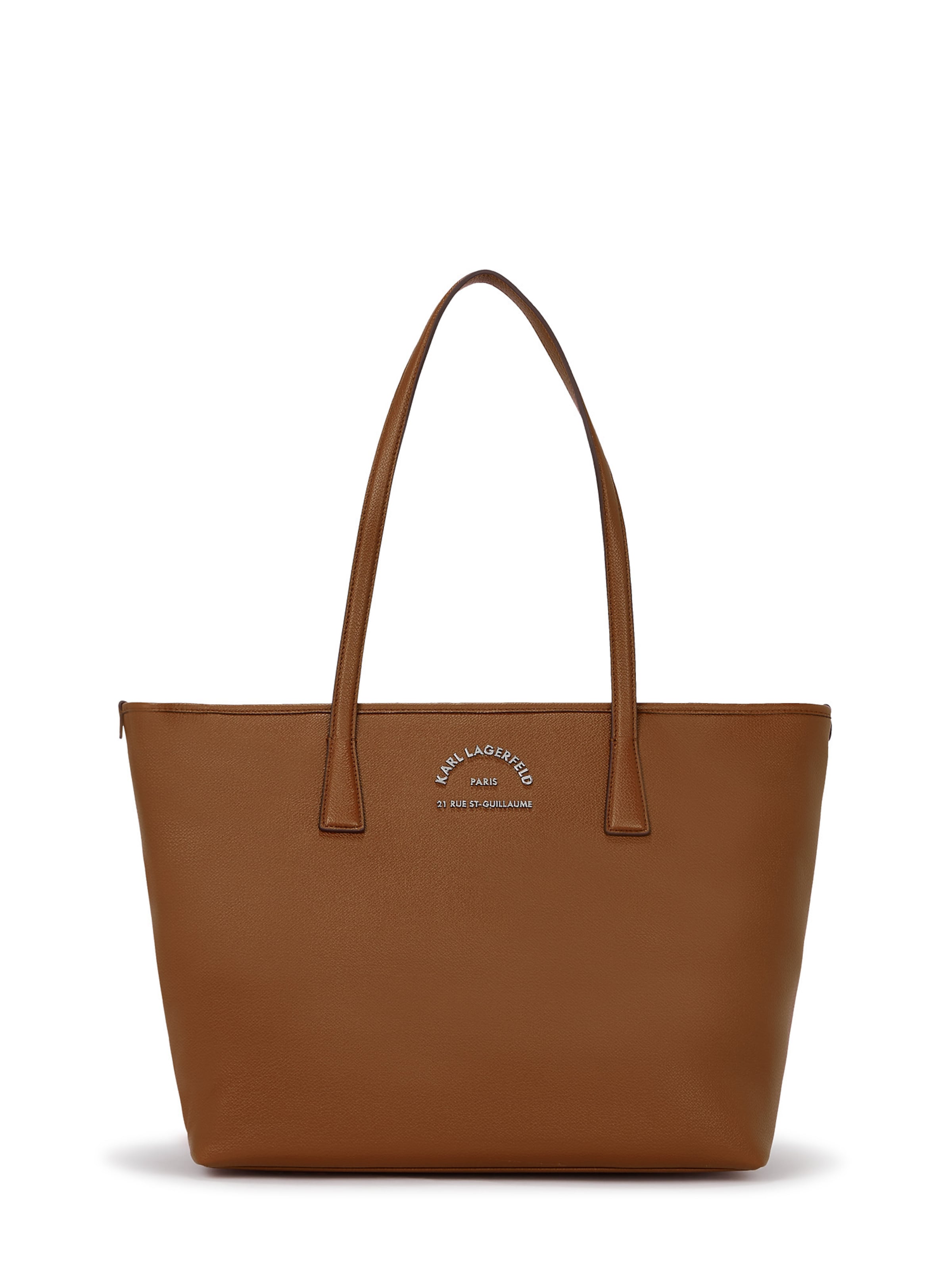 Karl Lagerfeld Μεγάλη τσάντα σε καφέ: μπροστά
