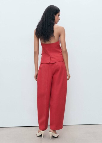MANGO Baggy Pleated Pants 'Olivia' in Red