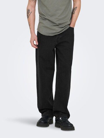 Only & Sons Slimfit Jeans i sort: forside