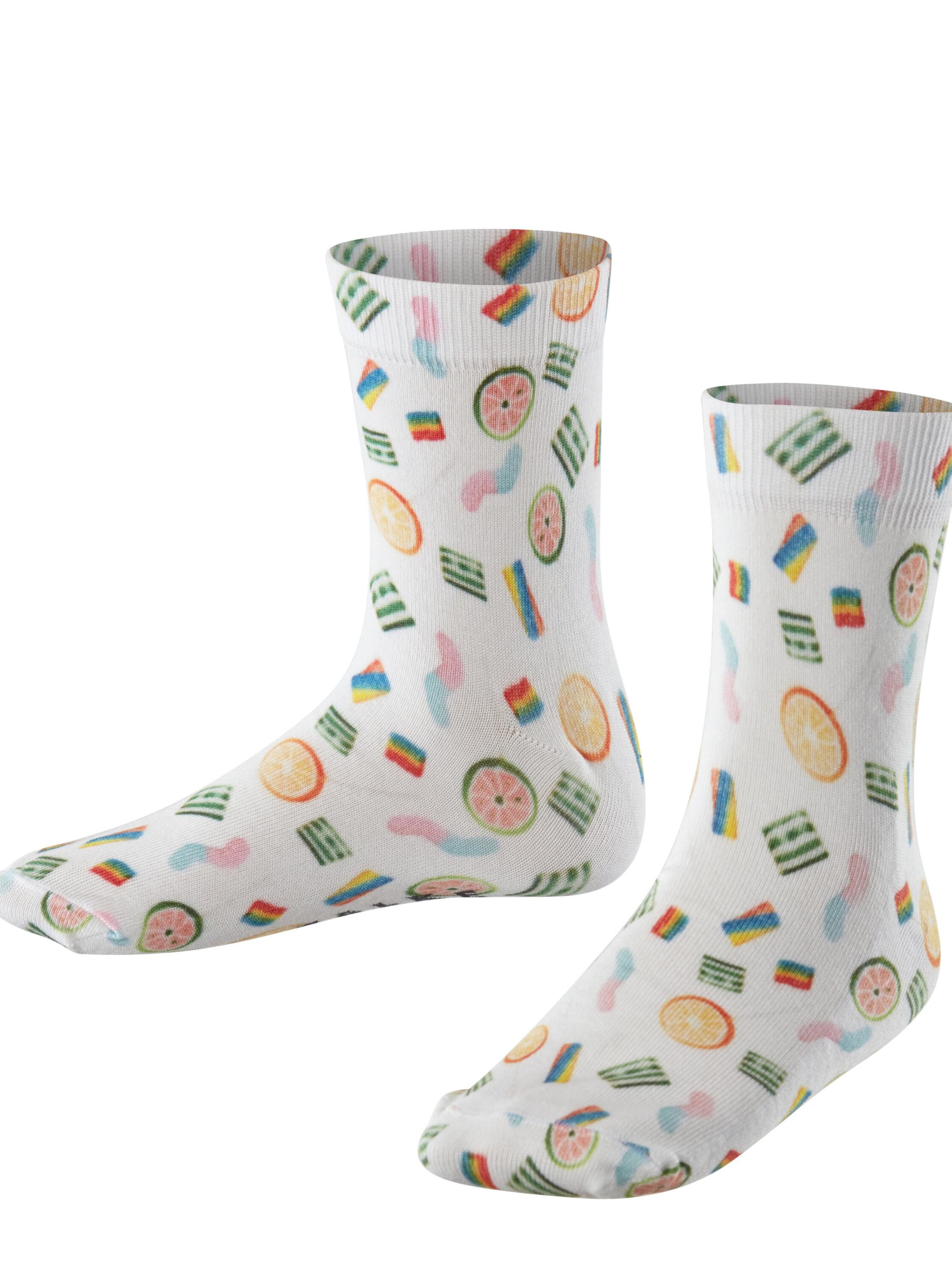 FALKE Socken 'Colouful Sweets Print' in Weiß: Vorderseite