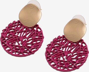 SOHI Earrings 'Senga' in Red: front