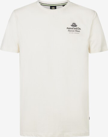 Petrol Industries Тениска 'Radient' в бяло: отпред