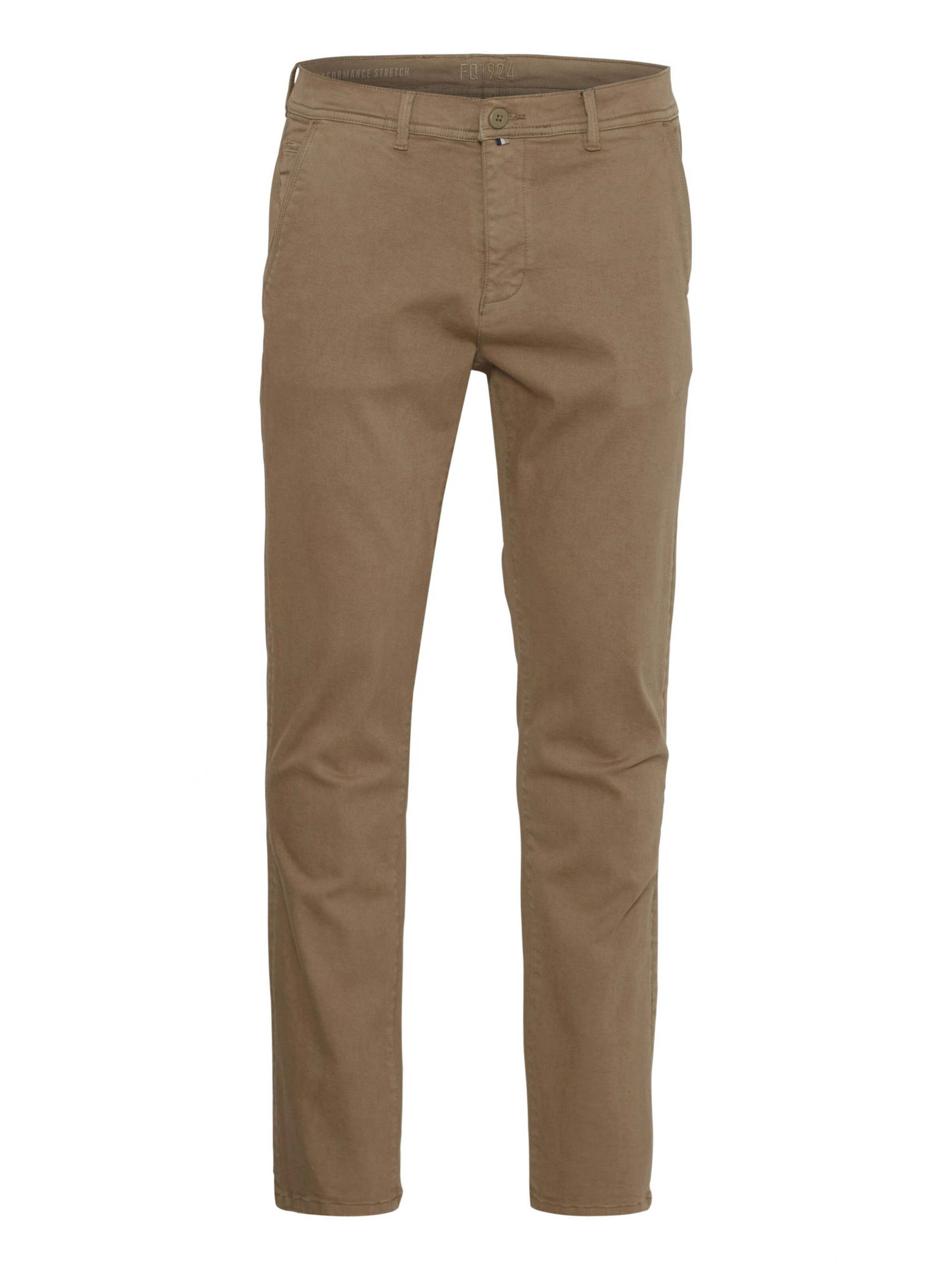 FQ1924 Regular Chino trousers ' CHARLS' in Brown: front