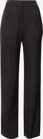 Misspap Regular Pleat-Front Pants in Black: front