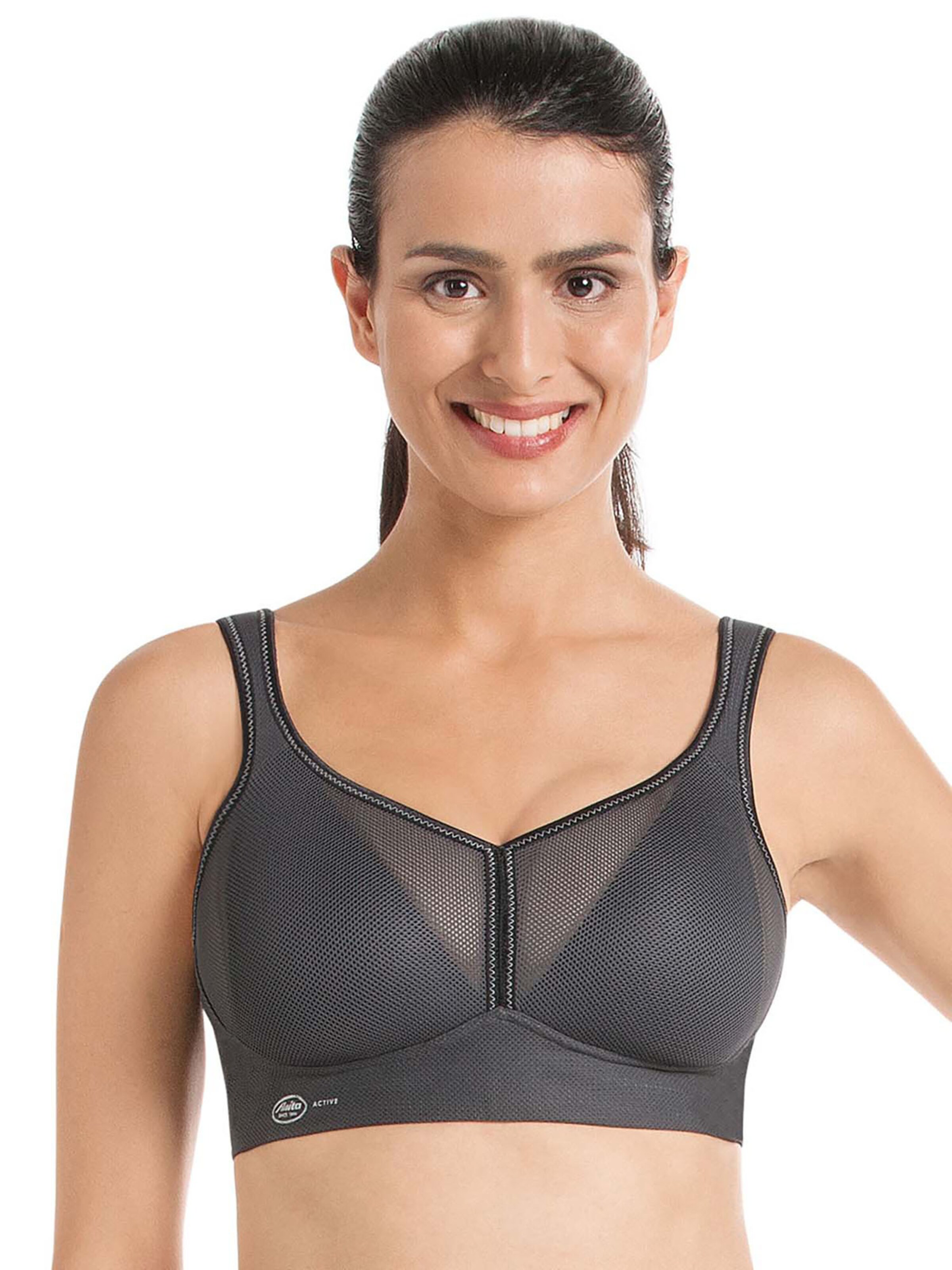 ANITA Bralette Bra 'air control DeltaPad' in Grey: front