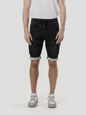 juoda KOROSHI Prigludęs Darbinio stiliaus džinsai: priekis