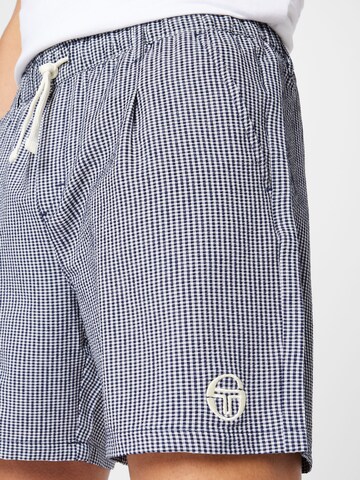 Sergio Tacchini Normální Kalhoty se sklady v pase 'BENVENUTO' – modrá