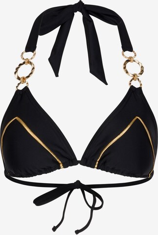 Moda Minx Triangel Bikinitopp i svart: forside