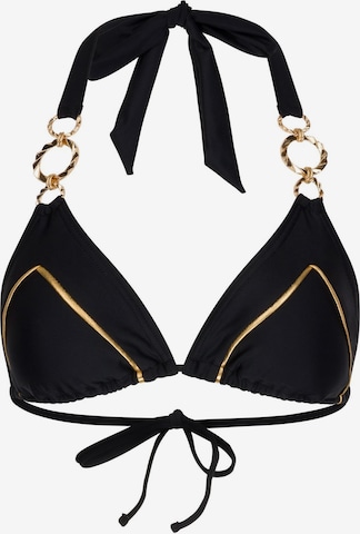 Triangolo Top per bikini di Moda Minx in nero: frontale