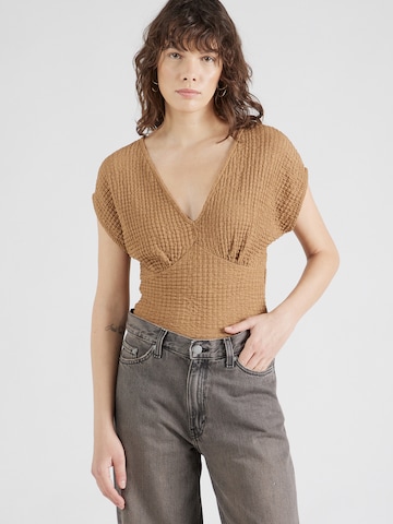 ONLY Shirt 'ASTRID' in Brown: front
