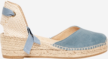 Sandalo 'Alpargata Cuña 5 cm' di Alhamas in blu: frontale