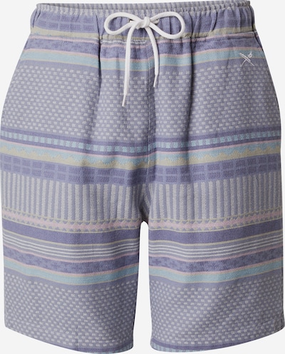 Iriedaily Shorts 'Vintachi' in blau / türkis / flieder / weiß, Produktansicht