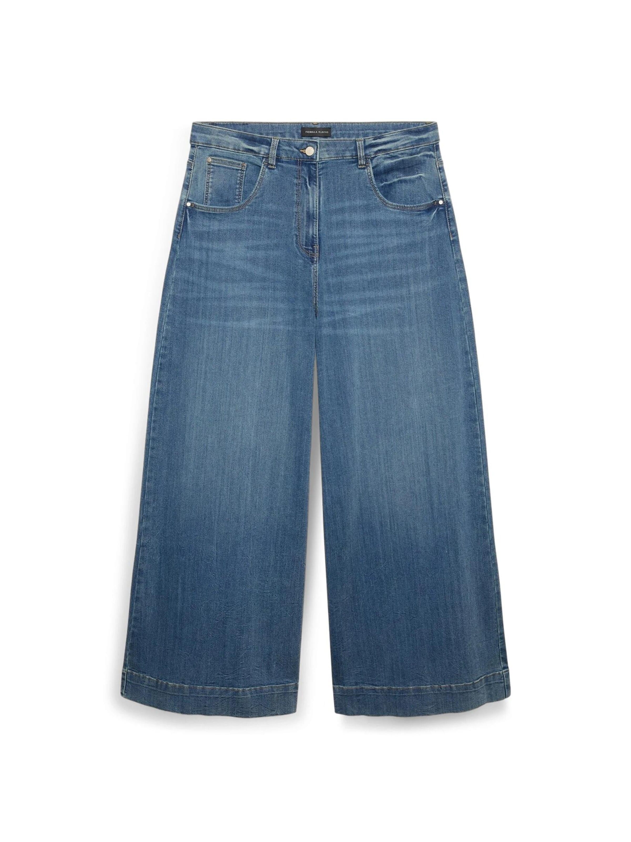Fiorella Rubino Wide leg Jeans in Blauw: voorkant