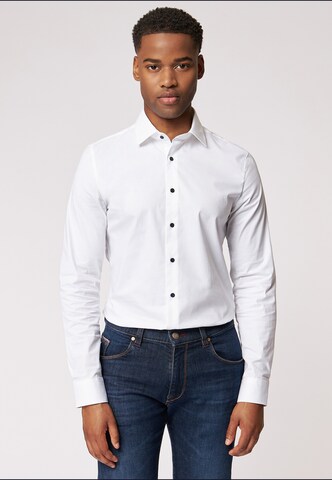 ROY ROBSON Slim fit Business Shirt in White: front