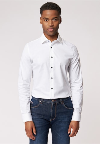 Coupe slim Chemise business ROY ROBSON en blanc : devant