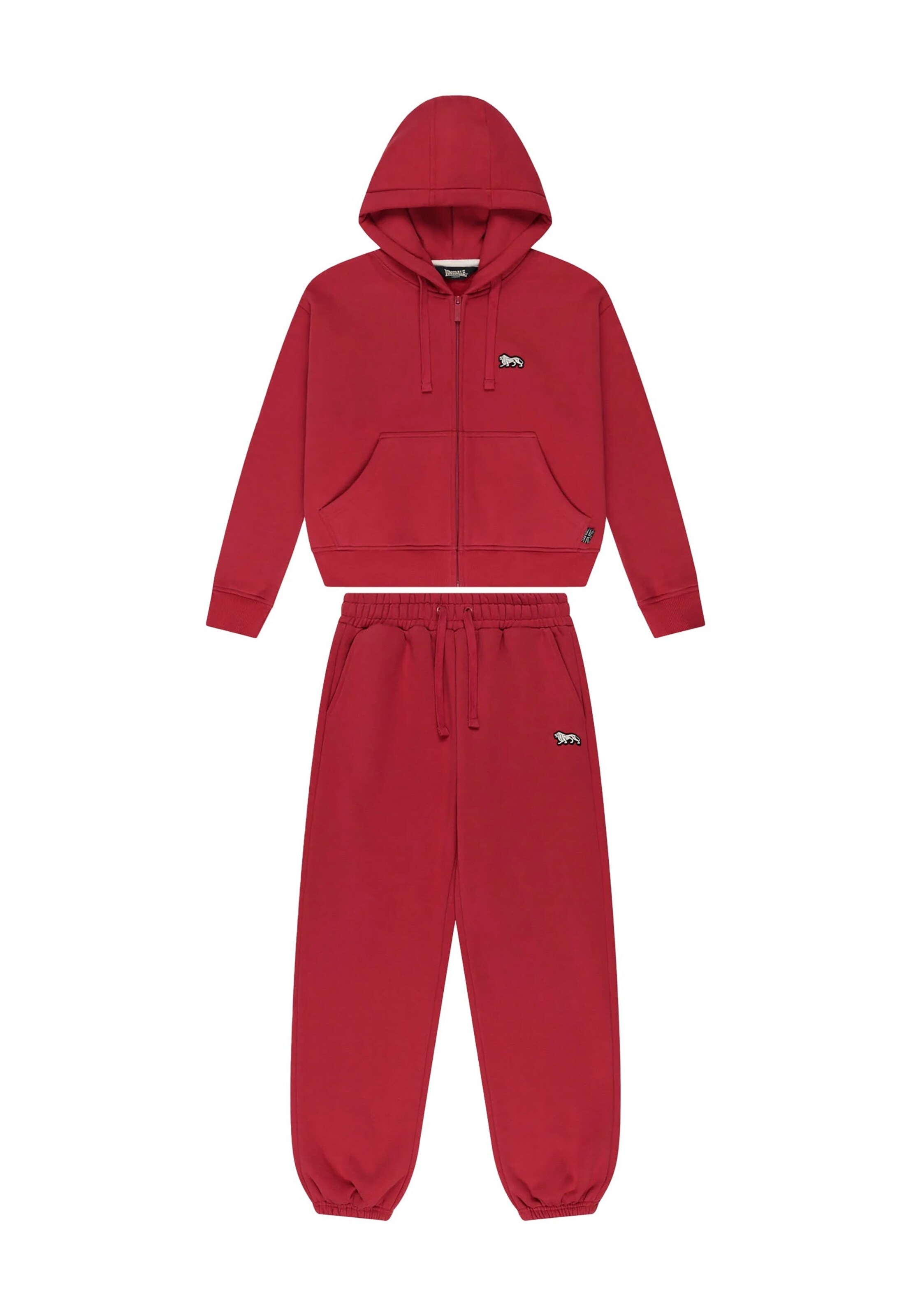 LONSDALE Sweatsuit 'Sundridge' in Red: front