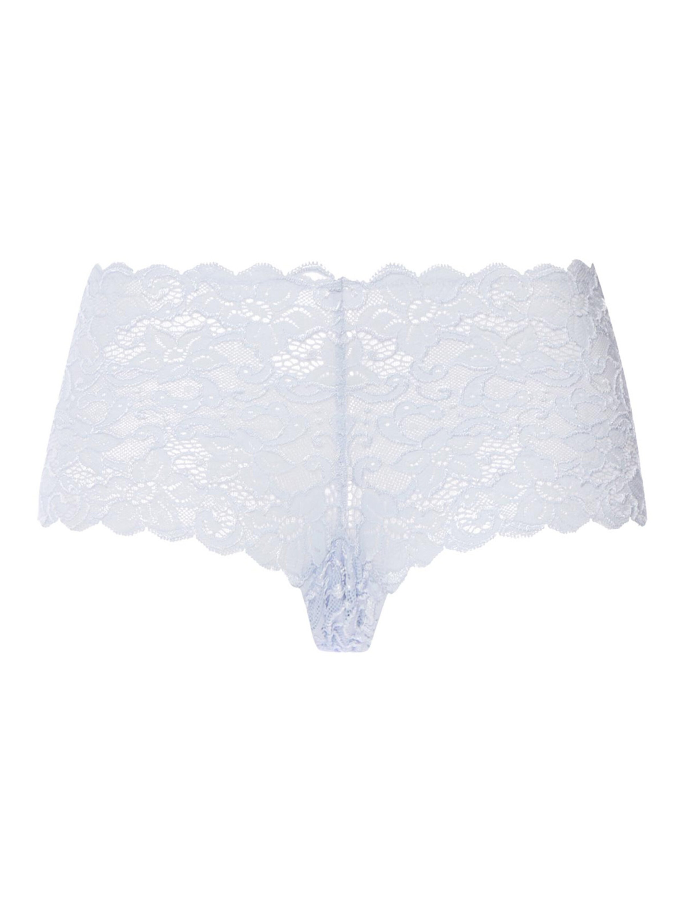 Hanro Slip 'Moments'‌‌ in Blau: Vorderseite